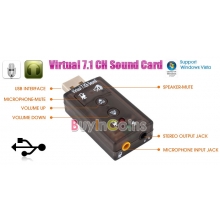 USB 2.0 Mic/Speaker 7.1 CH Audio Sound Card Adapter